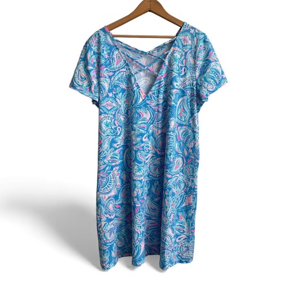 Lilly Pulitzer Kimi T-Shirt Dress Short-Sleeve XL - Picture 4 of 6